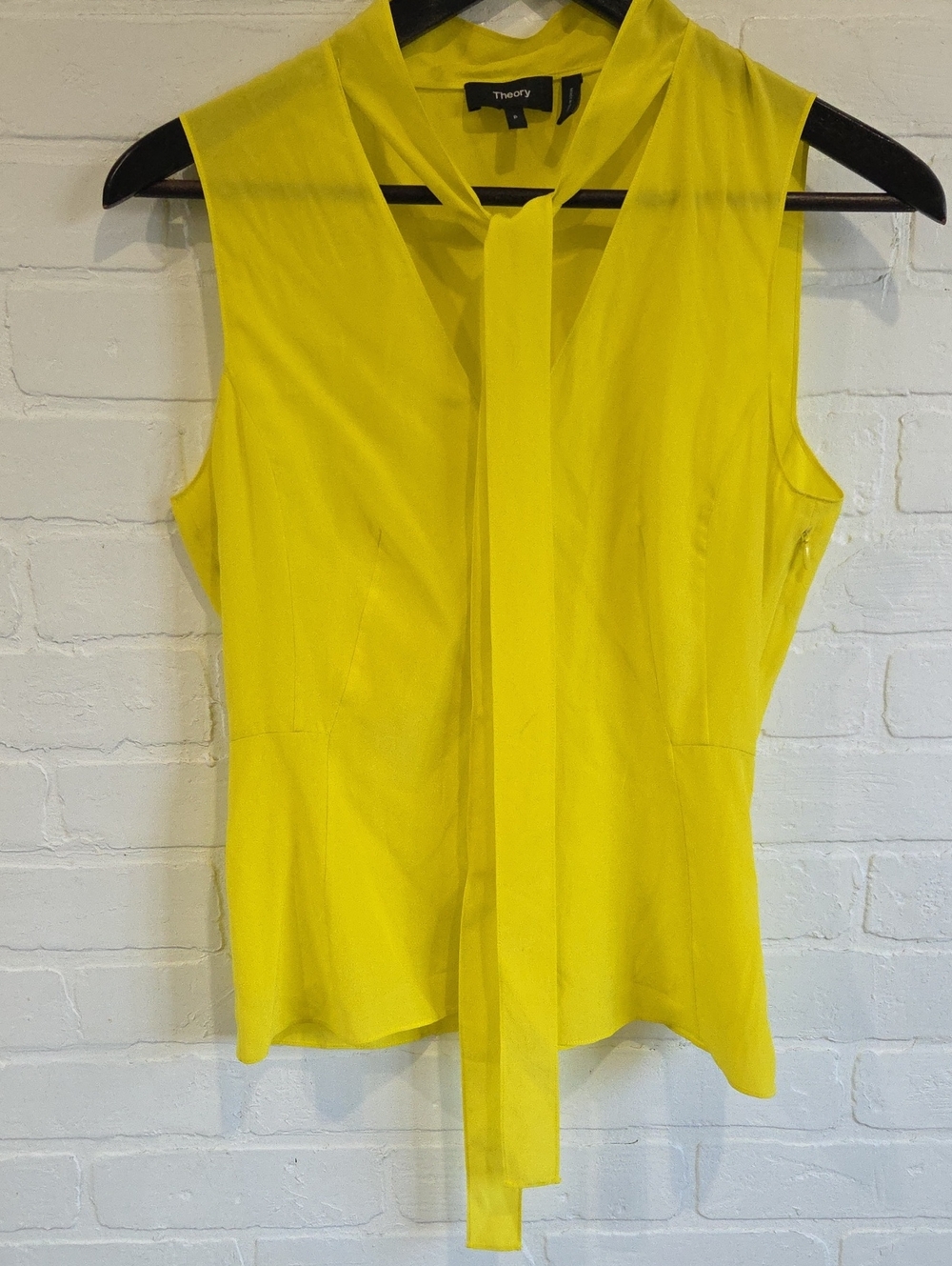Theory Silk Tie-Neck Blouse